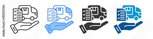 Delivery Framework Icon Set Multiple Style Collection