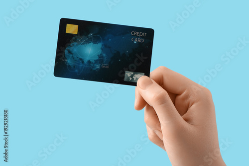 Female hand with credit car...
