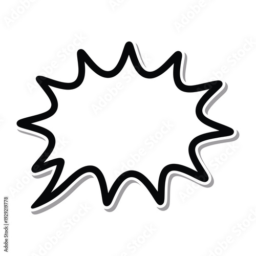 Bursting Thoughts: An empty speech bubble, a visual representation of the concept of conversation and thought. Capturing attention with its clean design. 