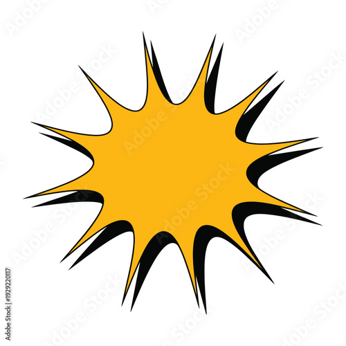 Pop Art Explosion: A vibrant burst of energy with bold shapes and sharp edges, perfectly captures the dynamic aesthetic of pop art, ideal for adding a touch of comic-inspired flair.