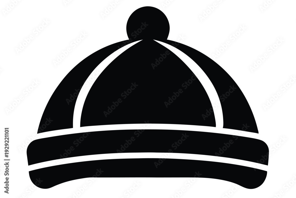Fototapeta premium beanie silhouette line art vector illustration