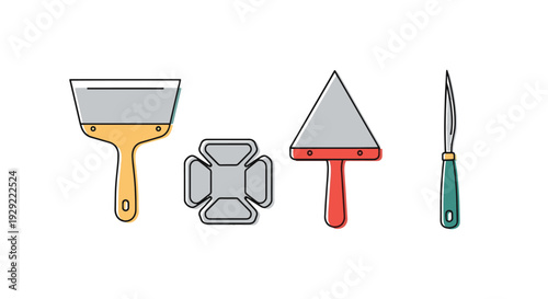 Paint Scraper Line colorful digital color