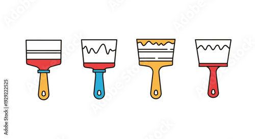 Paint Scraper Line modern soft tone illustration