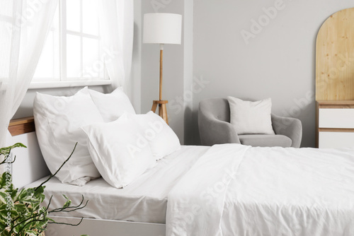 Interior of room with white...
