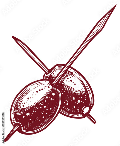 Olive skewers icon