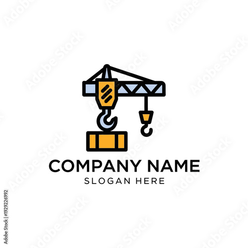 Crane Lifting Container with Hooks.