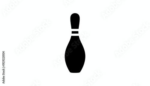 Bowling Pin Vector – Sport Silhouette, Classic Shape, Recreation Graphic
