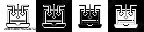 Input Control Icon Set In Black And White Filled Style Collection