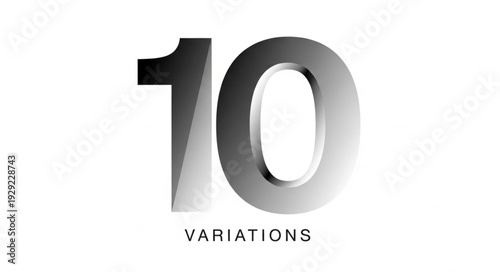 Number ten with variations text, a visual representation of the concept.
