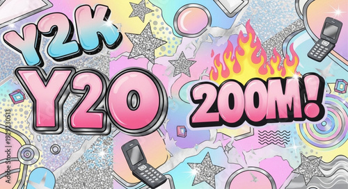 Y2K Y20 Zoom A vibrant and colorful design with a retro aesthetic.