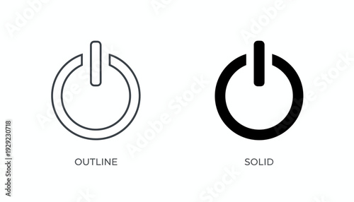 Power Button Vector – Recognition vs Usability, Design Principles, Interface Symbol Comparison Graphic