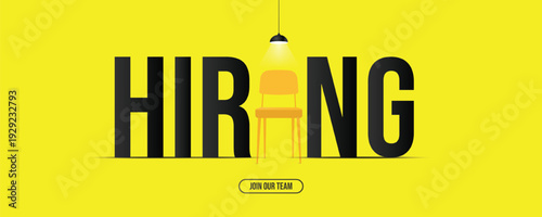 We are hiring. We're hiring creative concept. Hiring creative work. open vacancy design template, Hiring social media poster Template