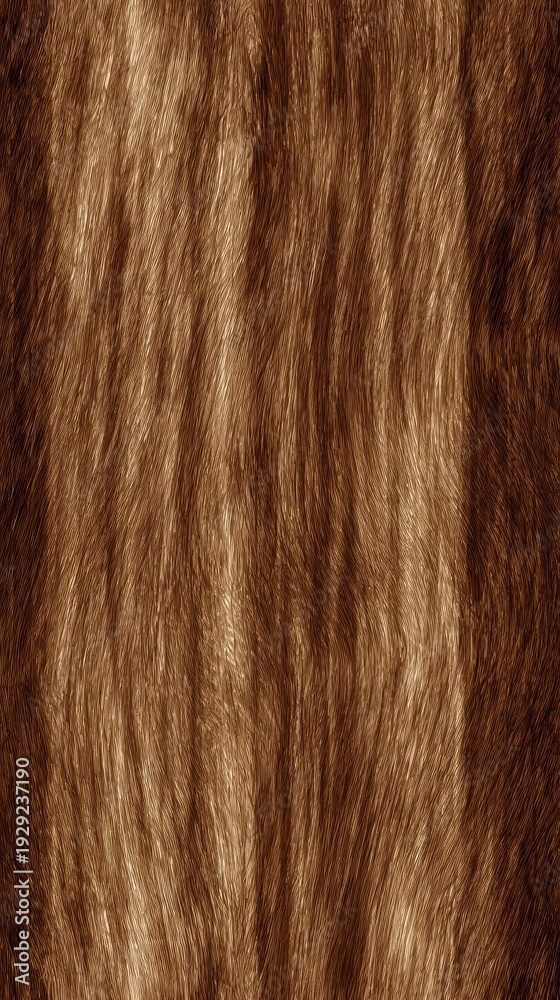 Naklejka premium Natural brown animal fur texture background with soft hair pattern