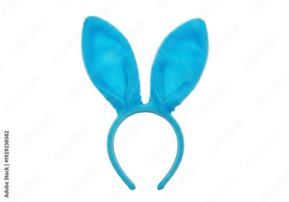Obraz premium Vibrant blue bunny ears headband for playful fashion and fun