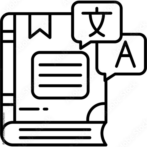 Foto Dictionary Outline Icon