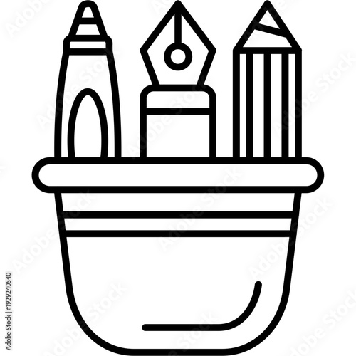 Stationery set Outline Icon