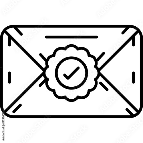Envelope seal Outline Icon