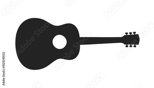 Vector acoustic guitar silhouette