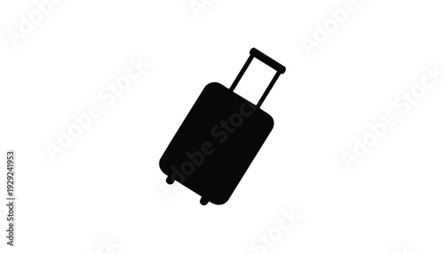 Black suitcase icon vector