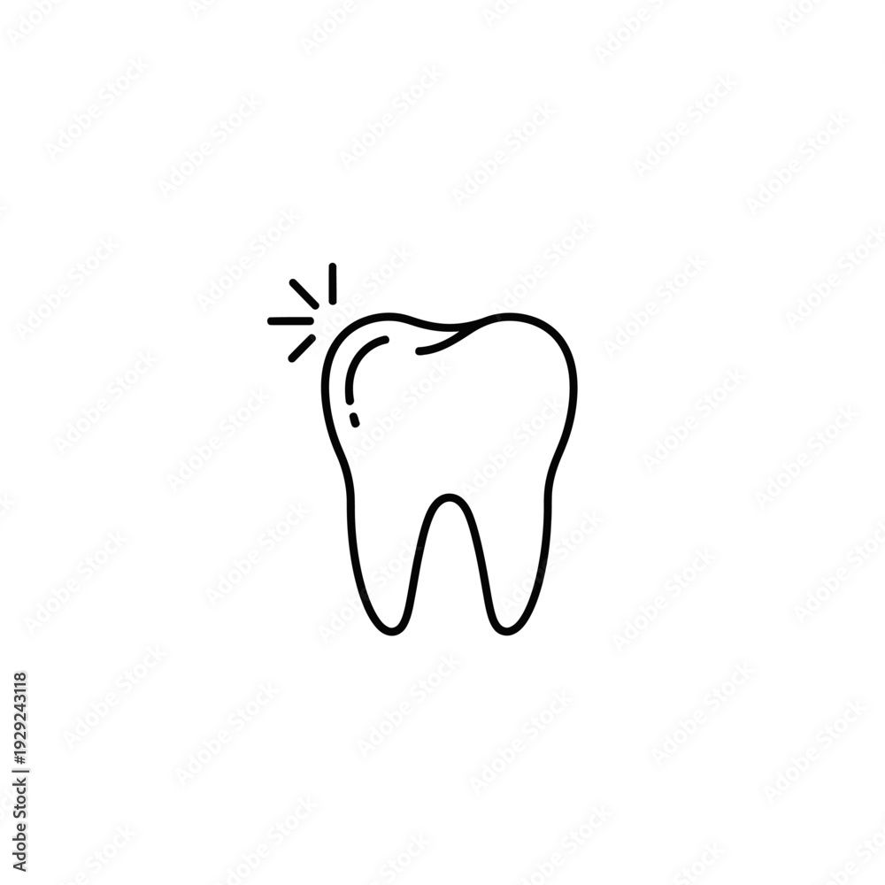 Obraz premium Sparkling Tooth Icon