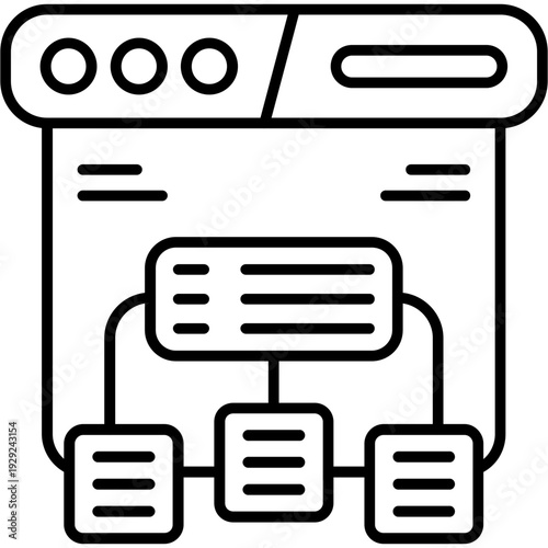 Sitemap Outline Icon