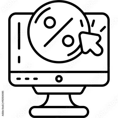 Click through rate Outline Icon