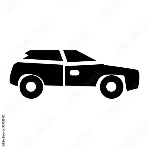 off road car vehicle glyph icon illustration vector