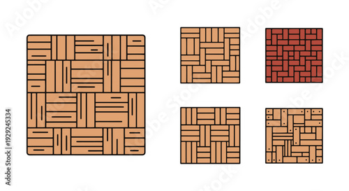 Parquet Floor Line soft dynamic tone illustration