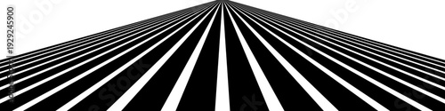 3d dimensional effect dynamic lines. Abstract perspective line stripes, road theme isolated on white background