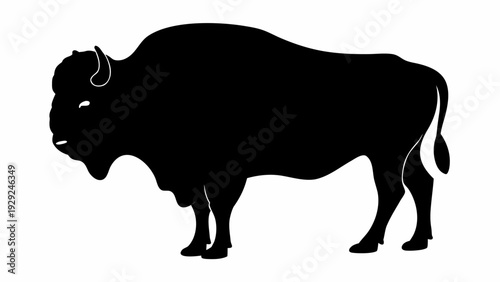 Majestic bison standing proudly in powerful stance