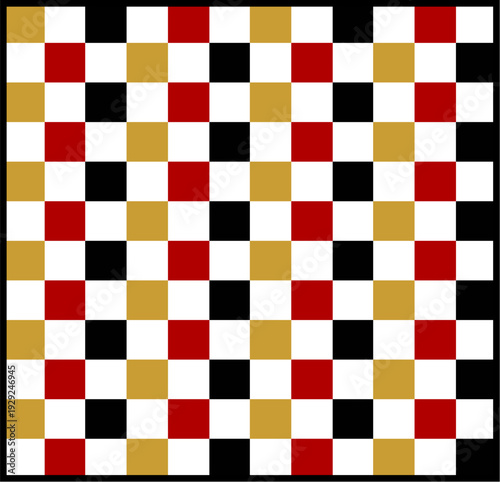 red black gold white checkered square pattern abstract geometric background