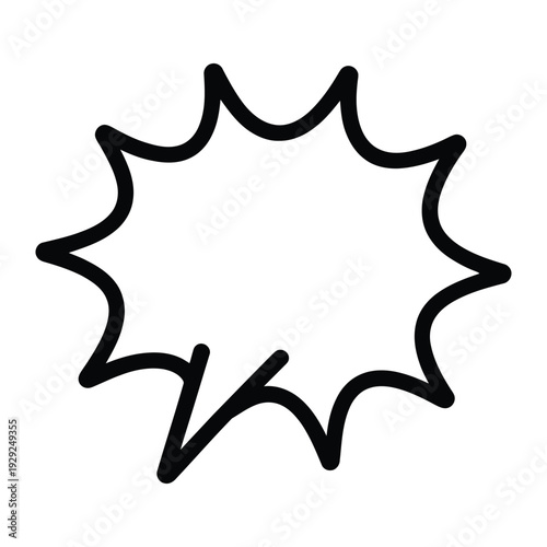 Speak Out Icon: A dynamic speech bubble outline, poised to convey messages, ideas, or announcements. The clean, modern design suggests clarity, urgency, and the power of communication. 