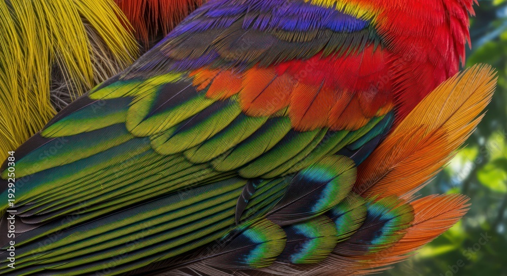 Obraz premium Vibrant Macaw Parrot Feathers.