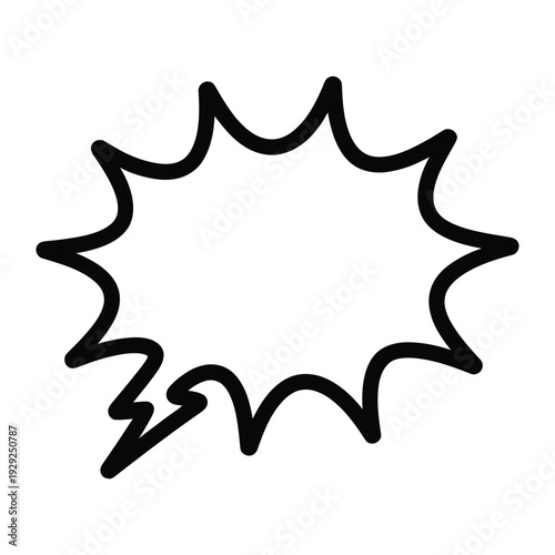 Blank Comic Speech Bubble: a blank speech bubble ready for your message, representing a moment of thought or conversation, perfect for conveying ideas and dialogue.