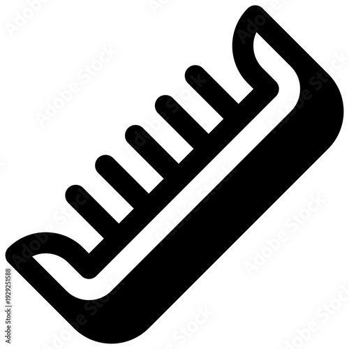 Comb. Outlined stroke vector icon with black-filled details.