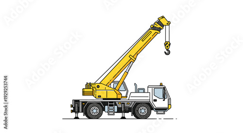 Crane Truck Heavy Machinery Vehicle.