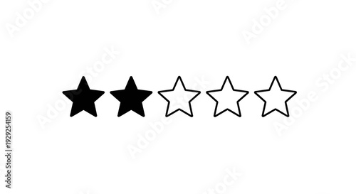 Four empty star icons aligned horizontally for rating or feedback purposes
