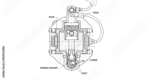 Detailed Technical Diagram of Mechanical System.