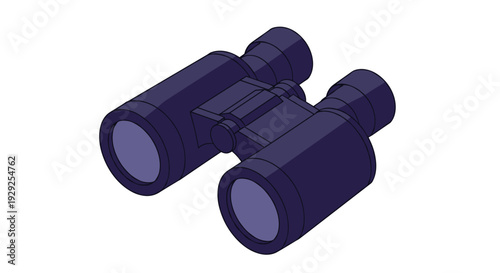 dark purple binoculars hand drawn vector illustration isolated on white