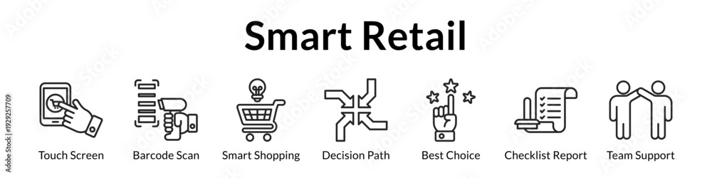 Obraz premium Smart Retail Technology with Touchscreen Interface AI Recommendations Expert Guidance and Intelligent Shopping Assistance