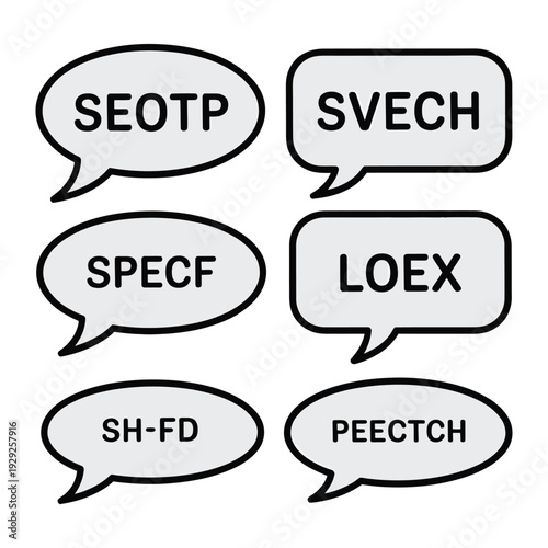 Dialogue Bubbles: A collection of various dialogue bubbles containing intriguing text, perfect for conveying messages and sparking conversations.