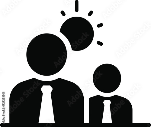 International day of argania. Mentor and Mentee Vector Icon for Professional Growth and Business Leadership