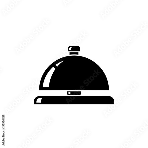 Hotel Service Bell Icon Reception Desk Ring Bell Vector Illustration