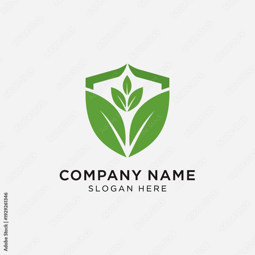 Obraz premium Green Leaf Logo Template Design Element.