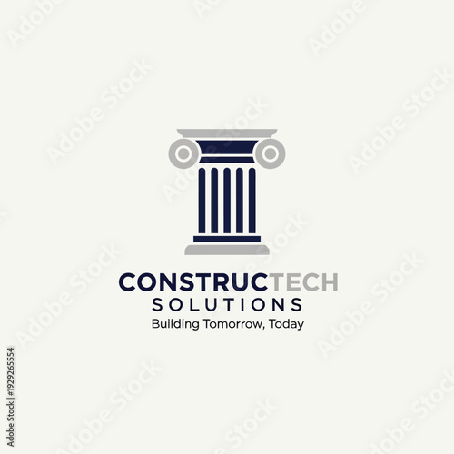 Constructech Solutions Logo with Greek Column.