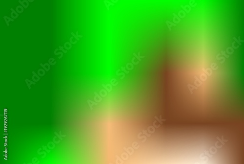 Abstract green and colorful background with bokeh features a smooth gradient design and glowing light patterns for a bright motion blur texture backdrop