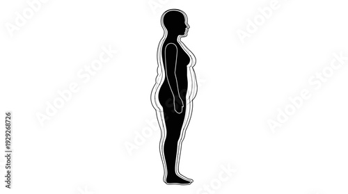 Body Silhouette Vector with Shape Variations