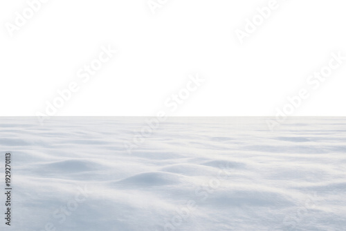 Snow ground with transparent background for winter design