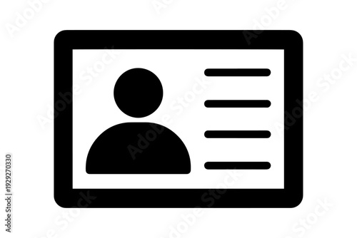 identification card with profile picture and lines for text
