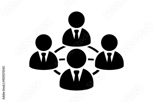 business team connection illustration embodies networking and collaboration